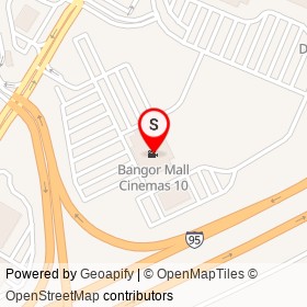 Bangor Mall Cinemas 10 on Stillwater Avenue, Bangor Maine - location map