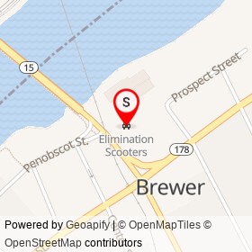 Elimination Scooters on State Street, Brewer Maine - location map