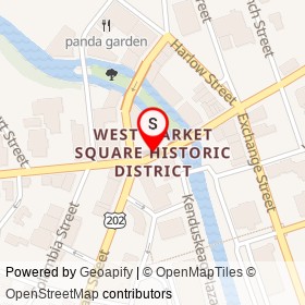 West Market Square Historic District on Hammond Street, Bangor Maine - location map
