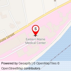 Eastern Maine Medical Center on State Street, Bangor Maine - location map
