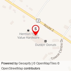 Subway on Route 2, Hermon Maine - location map