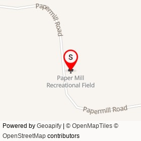 Paper Mill Recreational Field on , Hampden Maine - location map