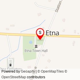 Etna Memorial Park on , Etna Maine - location map