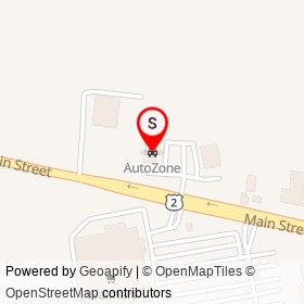 AutoZone on Main Street, Palmyra Maine - location map