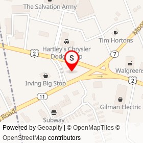 Sawyers Dairy Bar on Main Street, Newport Maine - location map