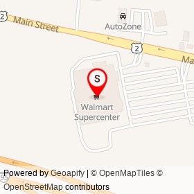 Walmart Supercenter on Main Street, Palmyra Maine - location map