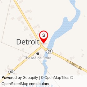 Detroit on , Detroit Maine - location map