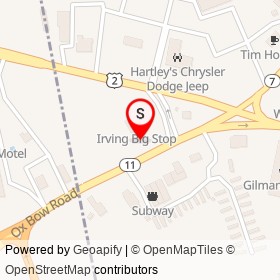 Irving Big Stop on Ox Bow Road, Newport Maine - location map