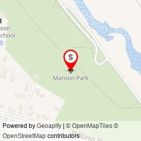 Manson Park on , Pittsfield Maine - location map