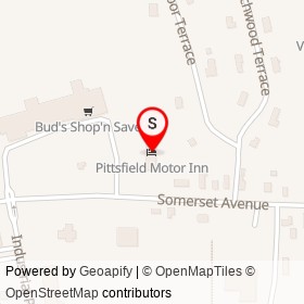 Pittsfield Motor Inn on Somerset Avenue, Pittsfield Maine - location map