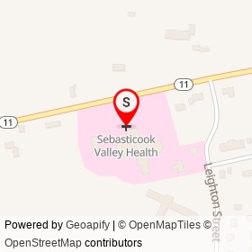 Sebasticook Valley Health on North Main Street, Pittsfield Maine - location map