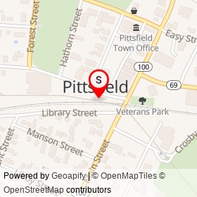 Pittsfield Historical Society on Central Street, Pittsfield Maine - location map