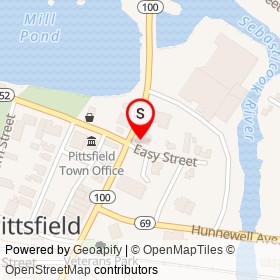 Ron's Gulf on Easy Street, Pittsfield Maine - location map