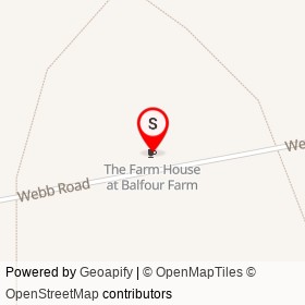 The Farm House at Balfour Farm on Webb Road, Pittsfield Maine - location map