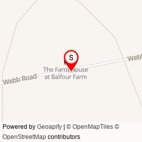 Balfour Farm on Webb Road, Pittsfield Maine - location map