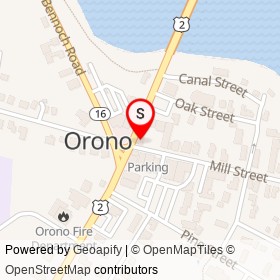 Tacorita on Mill Street, Orono Maine - location map