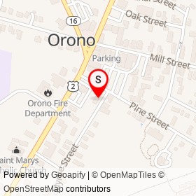 Rose Bike Shop on Pine Street, Orono Maine - location map