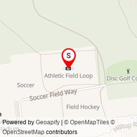 Athletic Field Loop on College Avenue, Orono Maine - location map