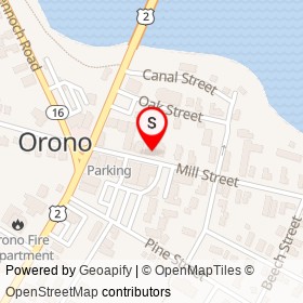 Thai Orchid on Mill Street, Orono Maine - location map