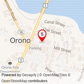 Harvest Moon Deli on Mill Street, Orono Maine - location map