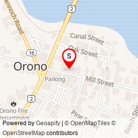 Ampersand on Mill Street, Orono Maine - location map