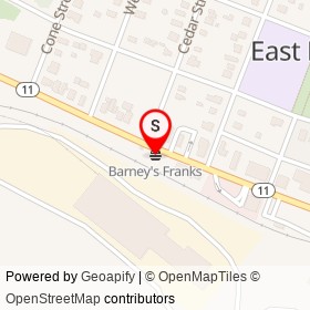 Barney's Franks on Main Street, East Millinocket Maine - location map