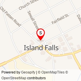 Island Falls Opera House on Sewall Street, Island Falls Maine - location map