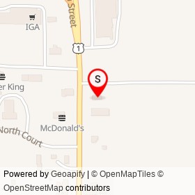 Domino's Pizza on North Street, Houlton Maine - location map