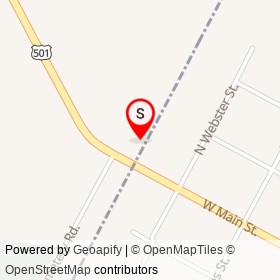 Boles Funeral Home on West Main Street, Rowland North Carolina - location map