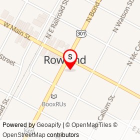 Minute Stop on East Main Street, Rowland North Carolina - location map
