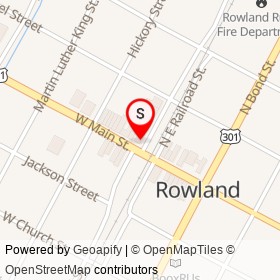 Lisa's Discount Store on West Main Street, Rowland North Carolina - location map