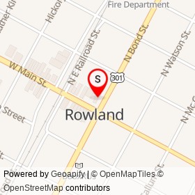 BP on North Bond Street, Rowland North Carolina - location map