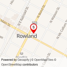 BB&T Mortgage on East Main Street, Rowland North Carolina - location map