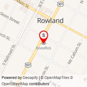 BooxRUs on South Bond Street, Rowland North Carolina - location map