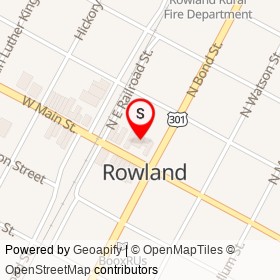 No Name Provided on West Main Street, Rowland North Carolina - location map