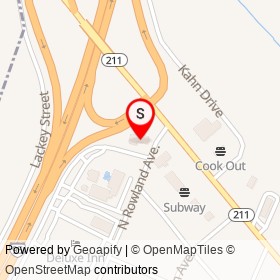Exxon on North Rowland Avenue, Lumberton North Carolina - location map