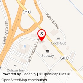 Liberty on North Rowland Avenue, Lumberton North Carolina - location map