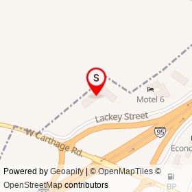 Royal Inn on Lackey Street, Lumberton North Carolina - location map