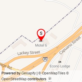 Motel 6 on Lackey Street, Lumberton North Carolina - location map