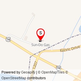 Sun-Do Gas on Kenric Drive, Lumberton North Carolina - location map