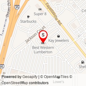 Best Western Lumberton on Jackson Court, Lumberton North Carolina - location map