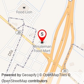 Minuteman Food Mart on West Broad Street, St. Pauls North Carolina - location map