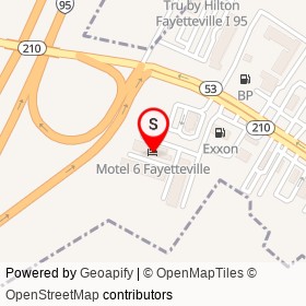 Motel 6 Fayetteville on Cedar Creek Road, Fayetteville North Carolina - location map