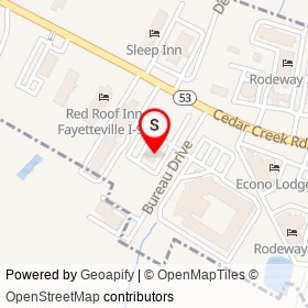 Ruby Tuesday on Bureau Drive, Fayetteville North Carolina - location map