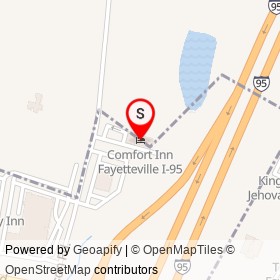 Comfort Inn Fayetteville I-95 on Jim Johnson Road, Fayetteville North Carolina - location map