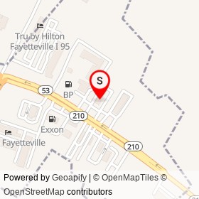 Deluxe Inn on Cedar Creek Road, Fayetteville North Carolina - location map