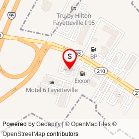 McDonald's on Cedar Creek Road, Fayetteville North Carolina - location map