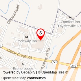Hilton;DoubleTree By Hilton Hotel Fayetteville on Cedar Creek Road, Fayetteville North Carolina - location map
