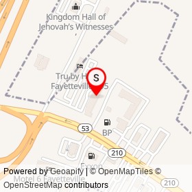 Hampton Inn & Suites Fayetteville on Cedar Creek Road, Fayetteville North Carolina - location map