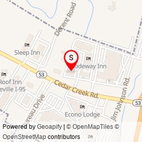Bojangles' on Cedar Creek Road, Fayetteville North Carolina - location map